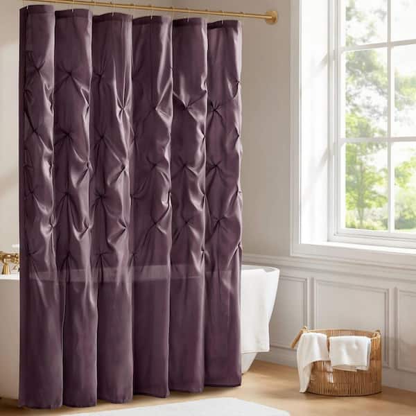 Bagaille CURTAIN ★ CANVAS PLUM Madison Park Jacqueline Plum 72 in. Shower Curtain MP70-440 - The