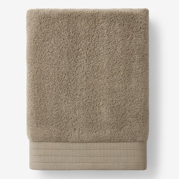 Company Cotton Plush Spa Solid Mocha Cotton Single Bath Sheet
