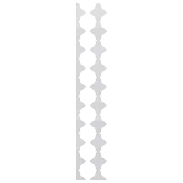 Ekena Millwork Pandora 0.125 in. T x 0.33 ft. W x 4 ft. L White Acrylic Resin Decorative Wall Paneling 17-Pack