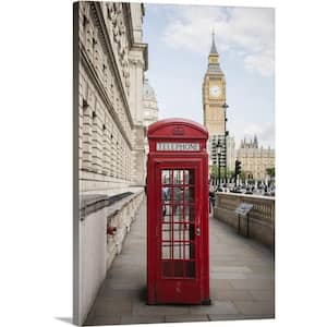 "Telephone Booth and Big Ben, Westminster, London, England, UK" by Circle Capture Canvas Wall Art