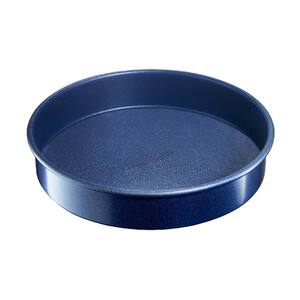 Pro Classic Blue 9 in. 0.8MM Gauge Diamond and Mineral Infused Nonstick Round Baking Pan