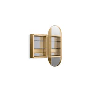 Verdera 15 in. W x 30 in. H Capsule Framed Recessed/Surface Mount Medicine Cabinet with Mirror