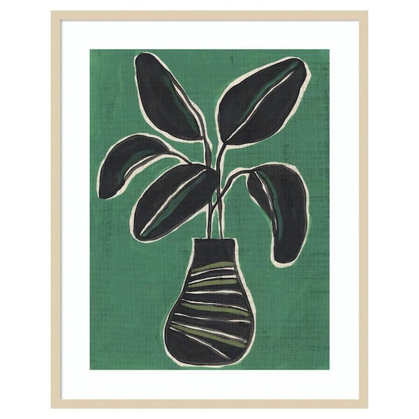 Amanti Art Jade Potted Palm I by June Erica Vess 1-Piece Framed Giclee Home Art Print 39 in x 31 in