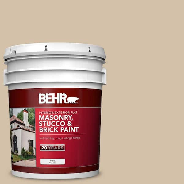 5 gal. #PPU7-08 Baja Flat Interior/Exterior Masonry, Stucco and Brick Paint