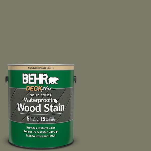 BEHR DECKplus 1 gal. #SC-138 Sagebrush Green Solid Color Waterproofing Exterior Wood Stain