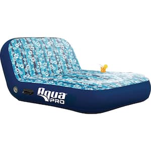 Blue 2-Person Ultra-Cushioned Comfort Lounge, 500 lbs. Capacity