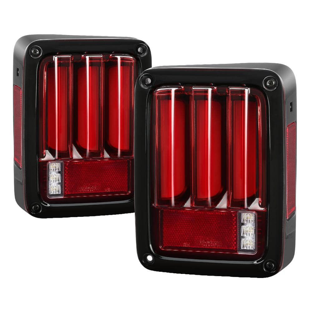 Jeep Wrangler (JK JKU) 07-18 Version 2 Light Bar Sequential Turn Signal LED Tail Lights - Red Clear price history on PriceWatchPro