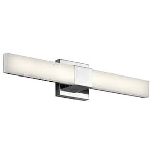 Neltev 24 in. Chrome Integrated LED Contemporary Linear Bathroom Vanity Light Bar