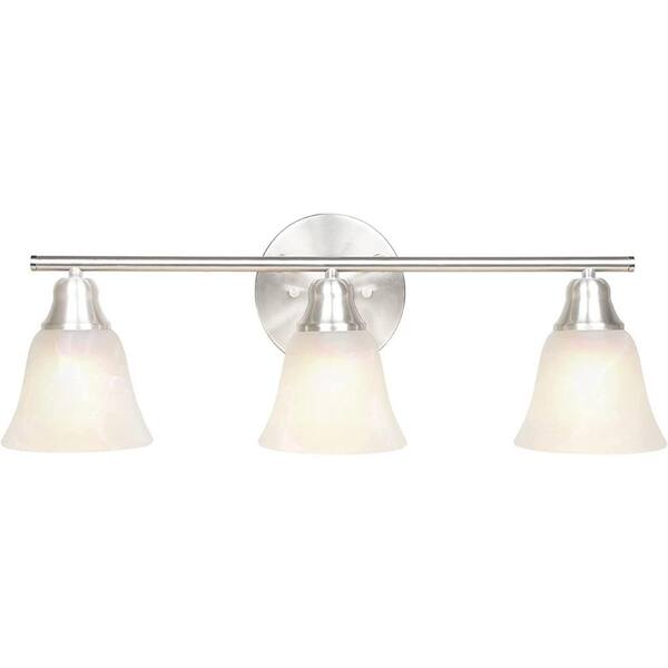 Lecoht 24 In 3 Light Brushed Nickel Vanity Light Fixture VT132400 BN   Brushed Nickel Vanity Lighting Vt132400 Bn 64 600 