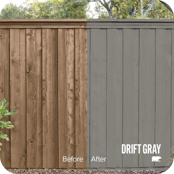 1 gal. #SC-137 Drift Gray Solid Color House and Fence Exterior Wood Stain