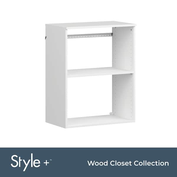 Style+ 25 in. W White Hanging Wood Closet Tower