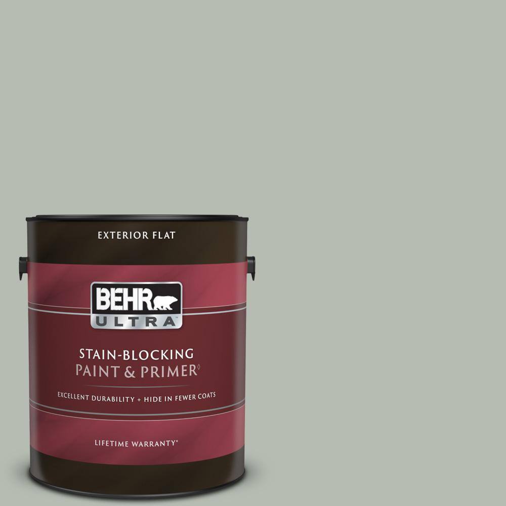 BEHR ULTRA 1 gal. Home Decorators Collection HDCAC21 Keystone Gray Flat Exterior Paint