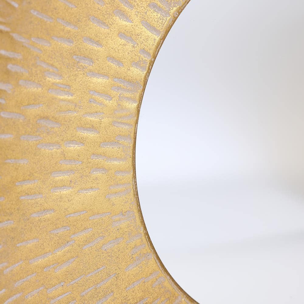 Gold Sunburst 3-Piece Round Wall Mirror Set