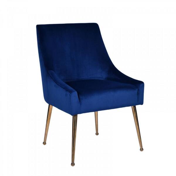 HomeRoots Valerie Blue Fabric Cushioned Parsons Chair (Set of 2)