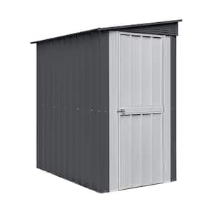 Do-it Yourself Lean-To 4 ft. W x 6 ft. D Metal Outdoor Storage Shed with Single Hinged Door (24 sq. ft.)