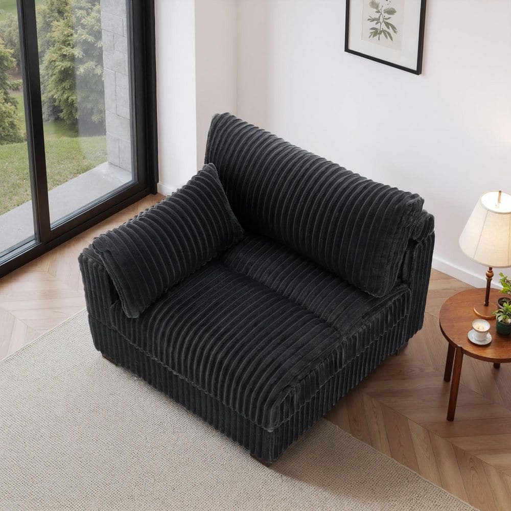 40.15 in. Square Arm Faux Rabbit Fur Polyester Rectangle Sectional Corner Sofa in Gray (Set of 1) price history on PriceWatchPro