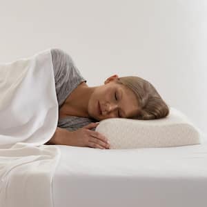 HOME-COMPLETE Cervical Neck Pillow Firm Memory Foam Standard Pillow