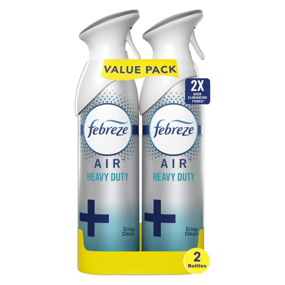 Febreze Air Freshener Spray Spray 8.8 fl oz 0.3 quart Crisp Clean 6 Carton  Odor Neutralizer VOC free Heavy Duty - Office Depot