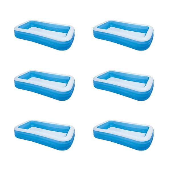 Intex Swim Center Family Backyard Inflatable Kiddie Swimming Pool (6 Pack)