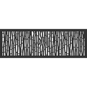 70 in. x 23.75 in. Black Rainforest Hardwood Composite Decorative Wall Decor and Privacy Panel