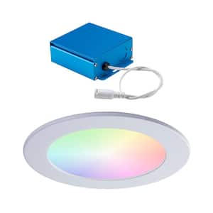 SPEX Lighting-6-in. Tunable RGB + White New Construction Smart WiFi Connected by WIZ Canless Integrated LED Slim Fixture