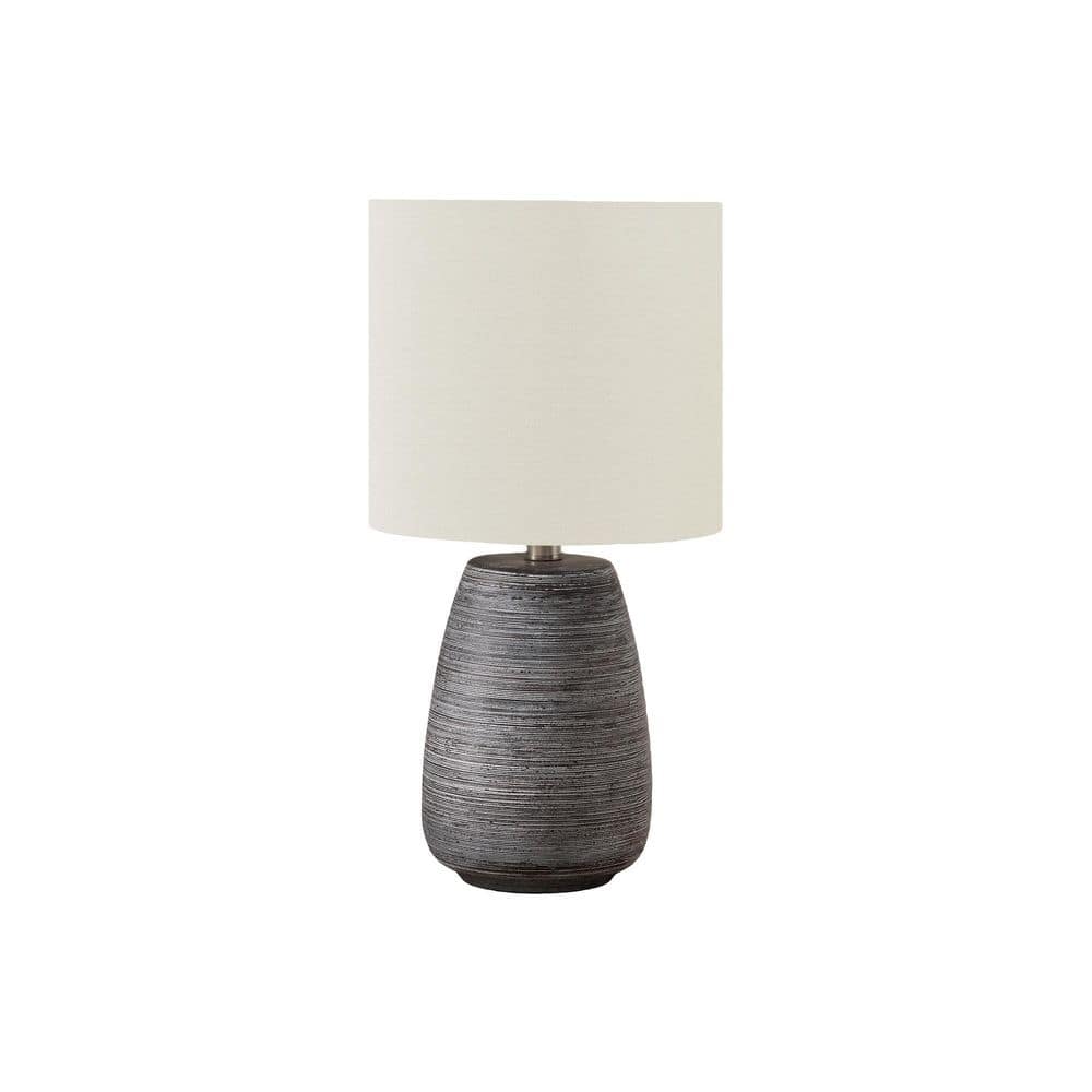 Contemporary 19 in. H Table Lamp with White Shade, Grey Ceramic, Task & Reading price history on PriceWatchPro