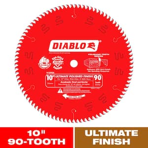 10 in. x 90-Tooth Ultimate Polished Finish Circular Saw Blade