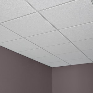 2 ft. x 2 ft. Frost White Fineline Edge Lay-In Ceiling Tile, case of 8 (32 sq. ft.)