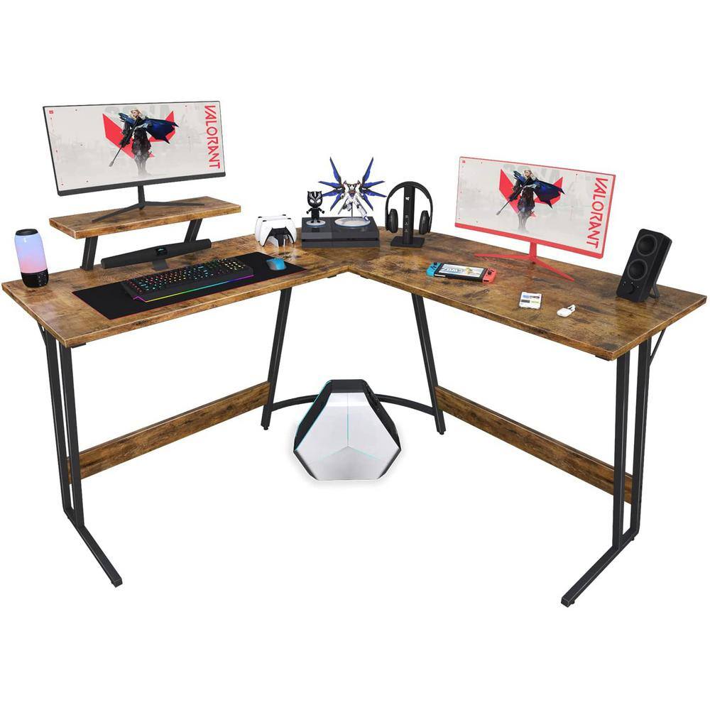Computer Desk L  Assorted Colors Casaottima L Shaped Desk 51" Gaming Desk 