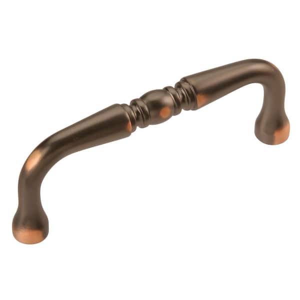 HICKORY HARDWARE Williamsburg 3 in. (76 mm) Oil-Rubbed Bronze Highlighted Cabinet Pull (10-Pack)
