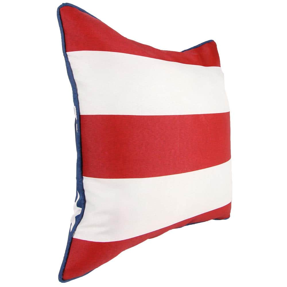 Patriotic Red, White, and Blue Outdoor Throw Pillow Set