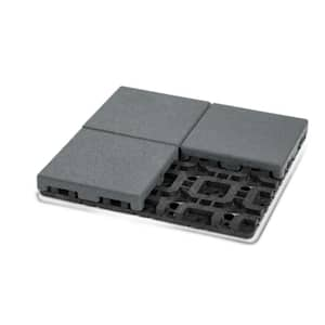 Pavers with Grid 16 in. x 16 in. x 1.75 in. Square Waterwheel Rubber Kit Pavers (1-Piece/1.78 sq. ft. )