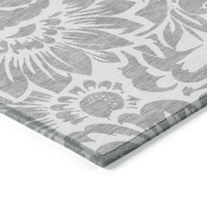 Chantille ACN551 Gray 1 ft. 8 in. x 2 ft. 6 in. Machine Washable Indoor/Outdoor Geometric Area Rug