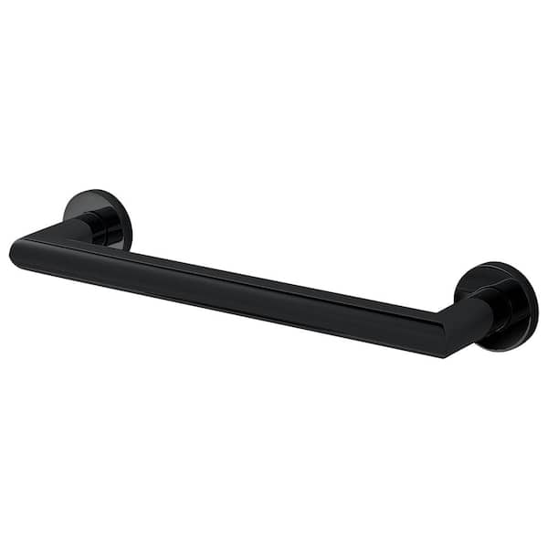 Transolid Turin 12 in. x 1 in. Concealed Screw Grab Bar in Black