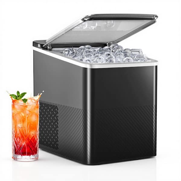 EUHOMY 8.1 in. 27 lb./Day Bullet Countertop Portable Ice Maker in