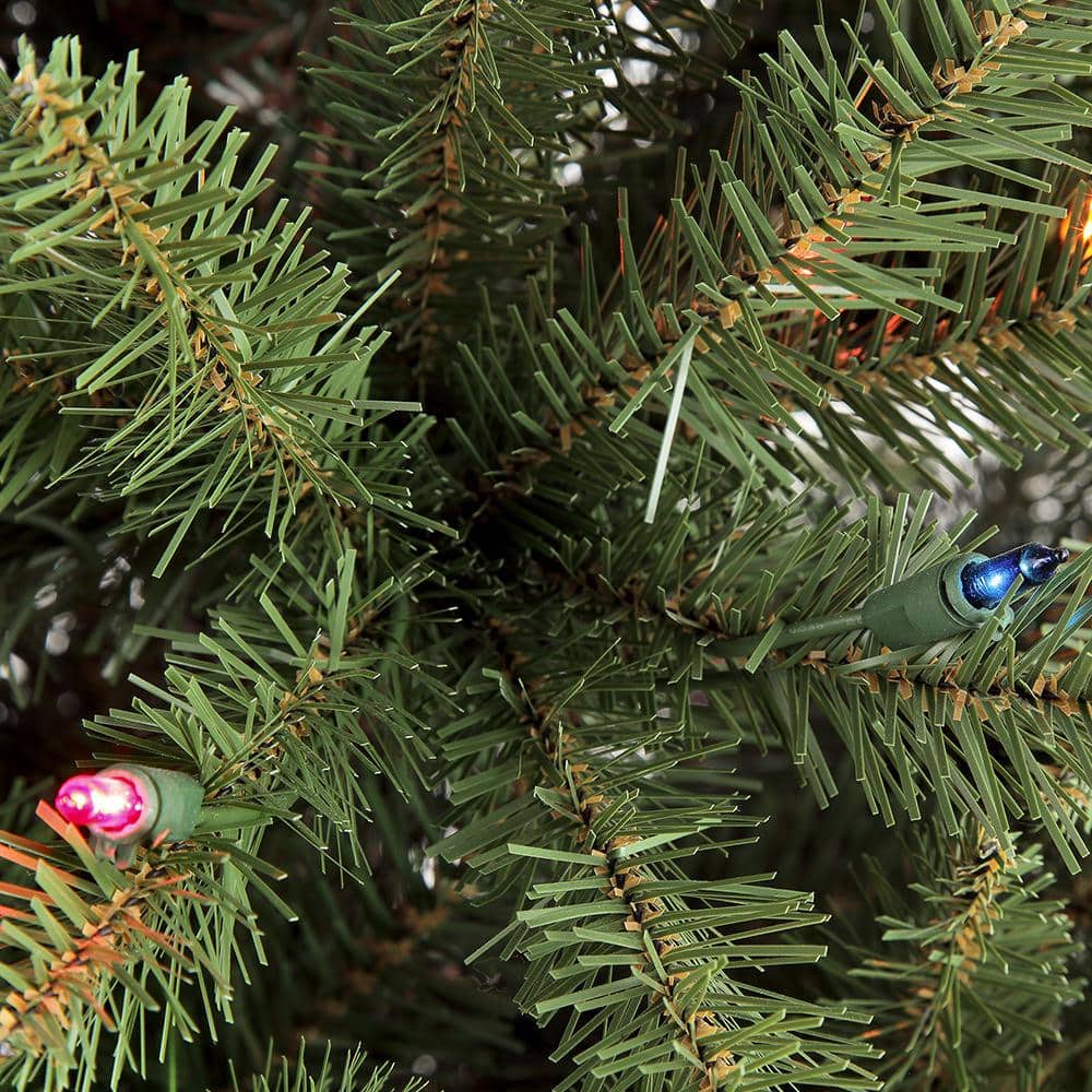4.5-Foot Pre-Lit Fraser Fir Artificial Christmas Tree with Multi-Color Lights