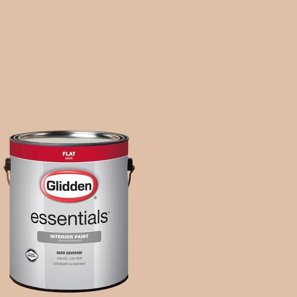 Glidden Essentials 1 gal. #HDGWN14 Antique Bisque Flat Interior Paint