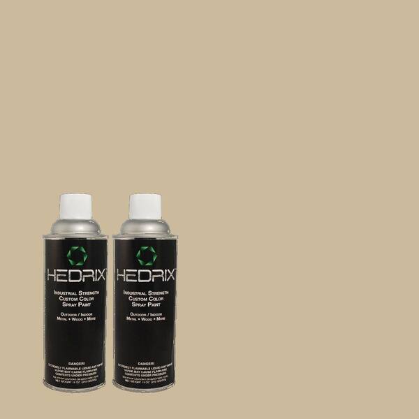 Hedrix 11 oz. Match of 521 Sandstone Low Lustre Custom Spray Paint (2-Pack)