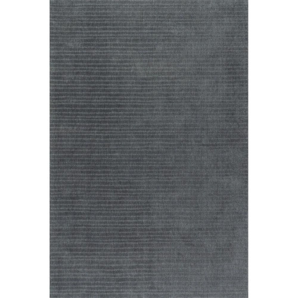 Gray Handmade Wool Rectangular Area Rug, 4' x 6'