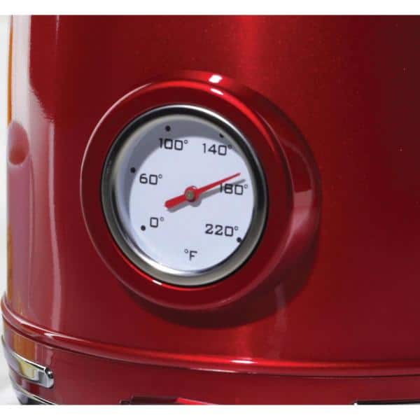 Retro Red Stainless Steel Electric Water Kettle with Thermostat