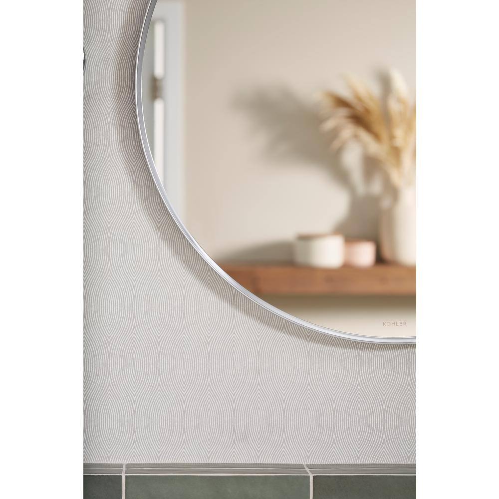 Essential 28" Polished Chrome Round Metal Bathroom Vanity Mirror