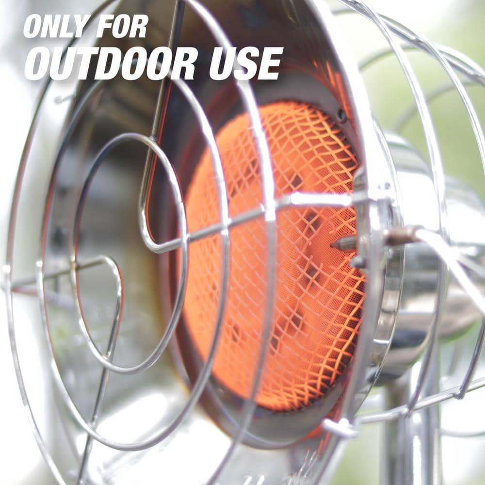 30,000 BTU Grey Steel Double Tank Top Propane Heater