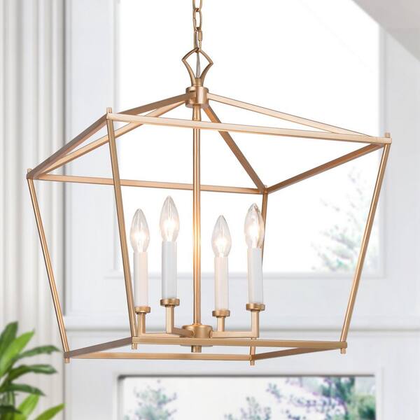 Classic Glossy Gold Chain Metal Lamp Holder – Replacement For Chandelier Suspension