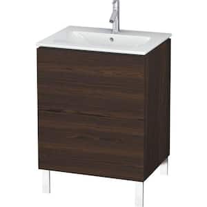 L-Cube 18.88 in. W x 24.38 in. D x 27.75 in. H Bath Vanity Cabinet without Top in Walnut Brushed