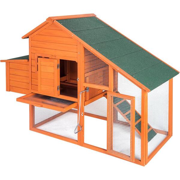 chicken coop and bunny hutch