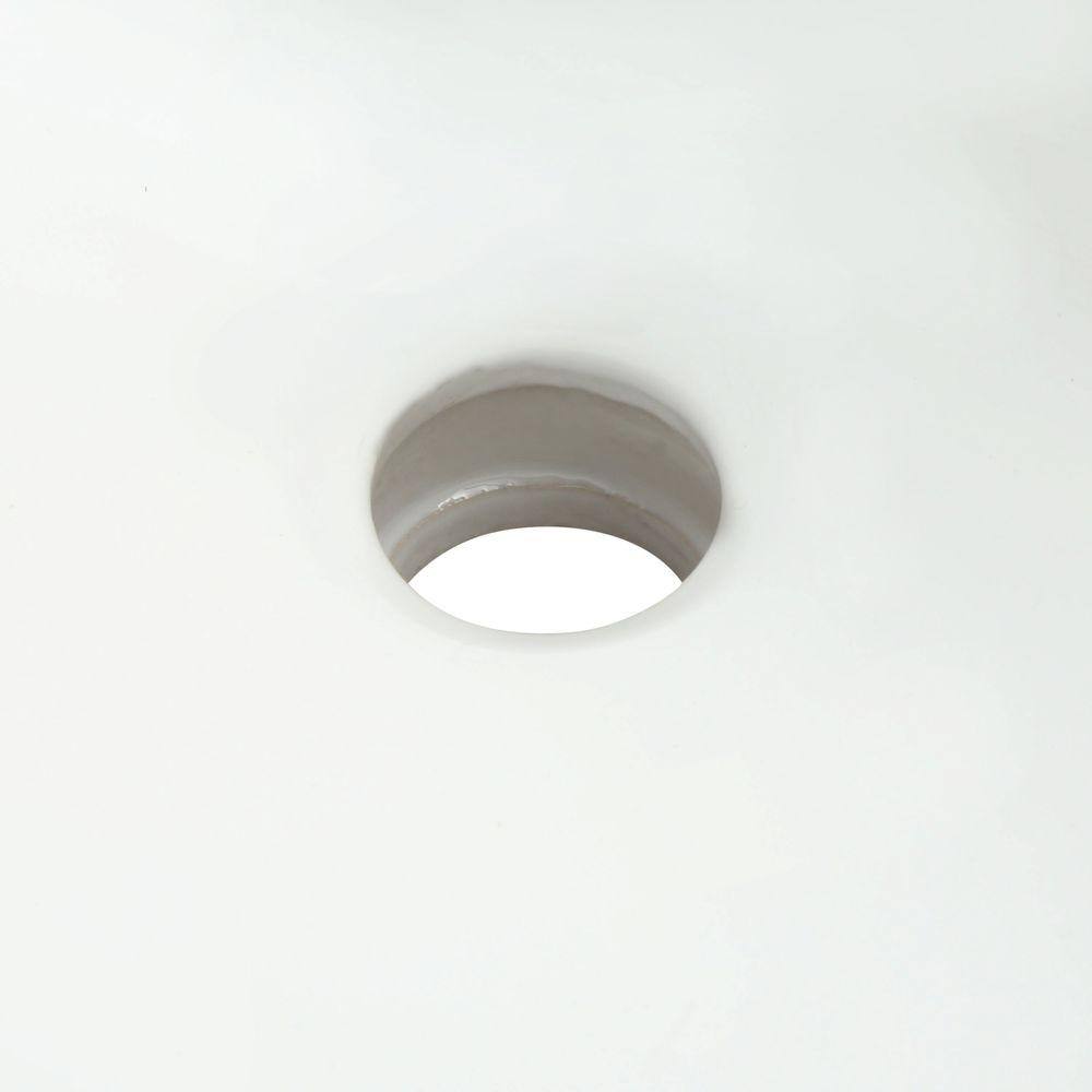 White Ceramic Oval Undermount Bathroom Sink with Overflow