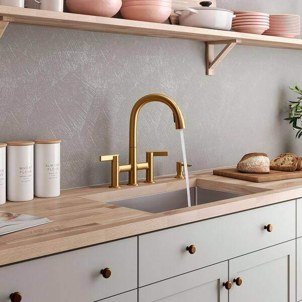 Bridge Pull Down Kitchen Faucets Things In The Kitchen   Brushed Brass Kohler Pull Down Kitchen Faucets K R29465 Sd 2mb E1 600 