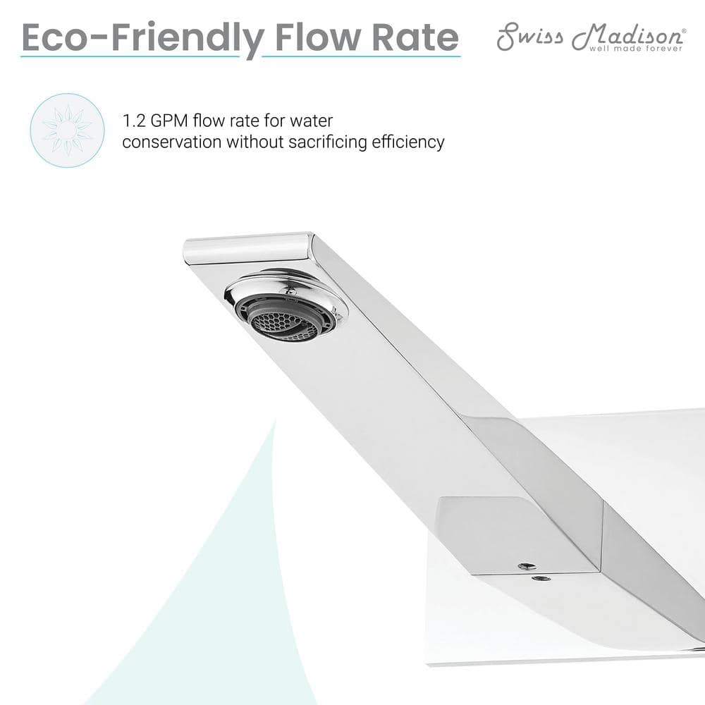 Voltaire Chrome Single-Handle Wall-Mount Bathroom Faucet