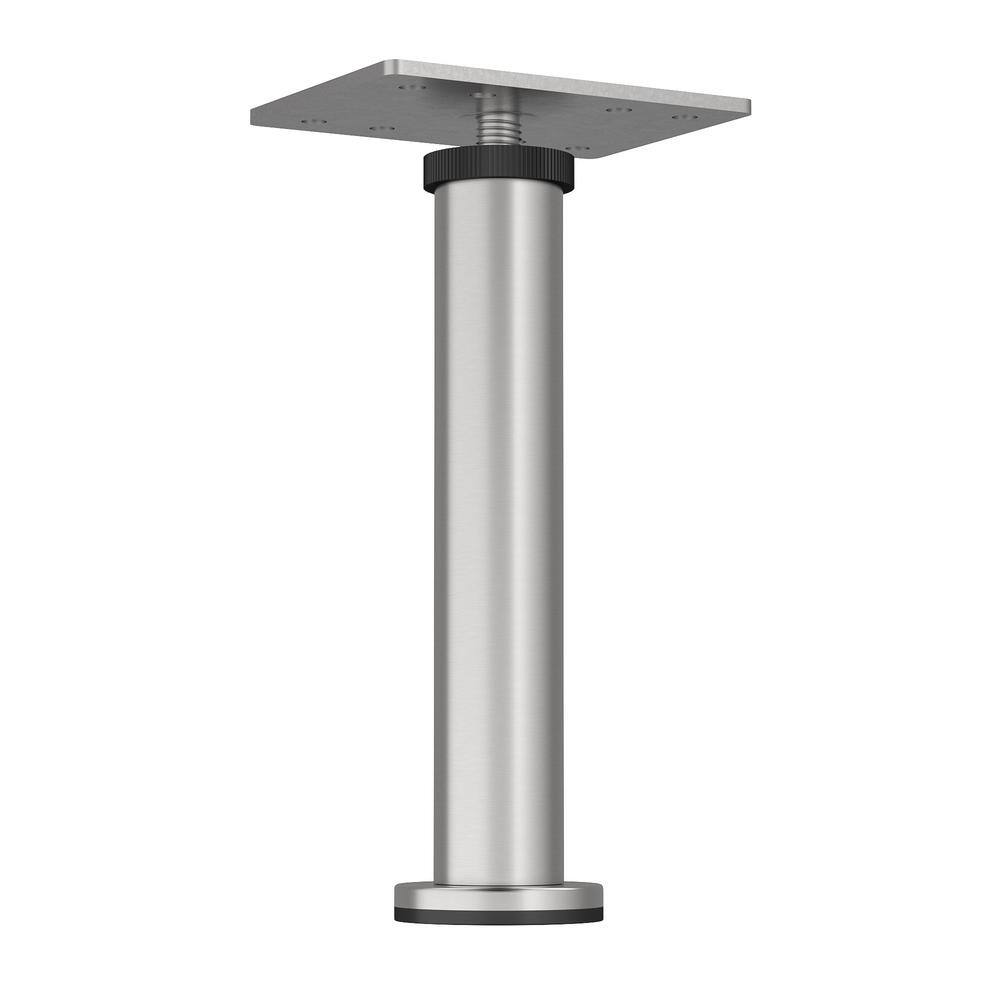 BORSA 6" Stainless Steel Round Furniture Leg with Leveling Glide