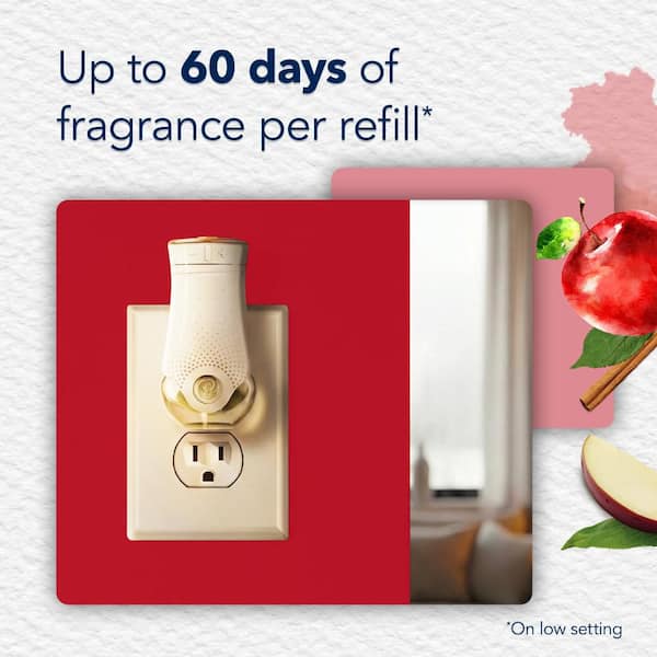 3.35 fl. oz. Apple Cinnamon Scented Oil Plug-In Air Freshener Refill (5-Count)
